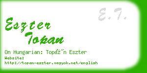 eszter topan business card